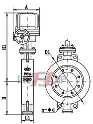 防爆電動(dòng)蝶閥結(jié)構(gòu)圖