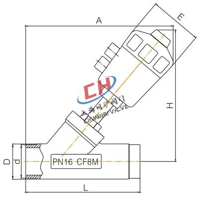 P2氣動(dòng)焊接角座閥結(jié)構(gòu)圖