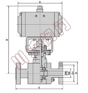 氣動(dòng)高壓球閥 結(jié)構(gòu)圖