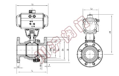 氣動(dòng)調(diào)節(jié)球閥結(jié)構(gòu)圖