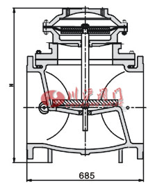直通快開排泥閥結(jié)構(gòu)圖